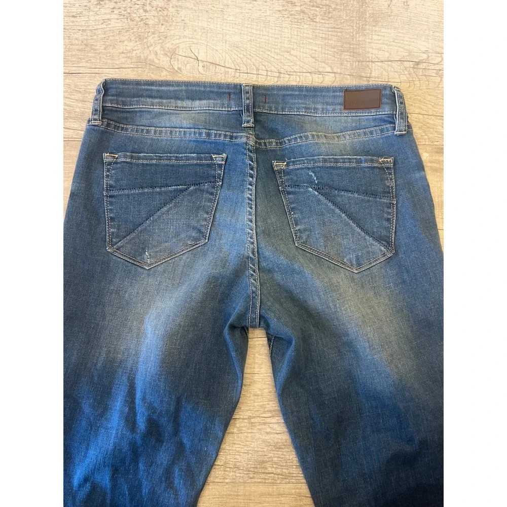 Dear John Joyrich Comfort Skinny‎ Jeans Blue Distressed Patch Denim Womens - Picture 5 of 12